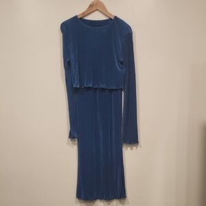Shein‎ Elegant Blue Top And Skirt Women's
